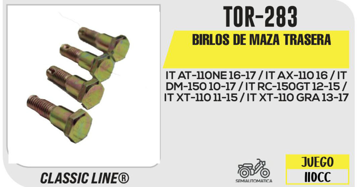BIRLOS DE MAZA TRASERA