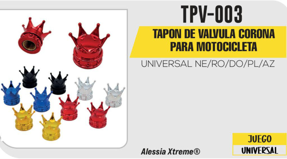 TAPON DE VALVULA CORONA PARA MOTOCICLETA