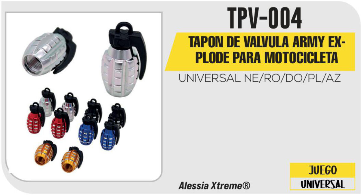TAPON DE VALVULA ARMY EXPLODE PARA MOTOCICLETA