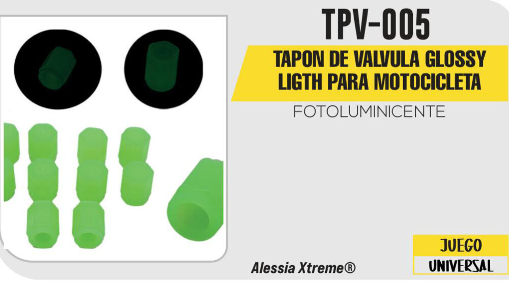TAPON DE VALVULA GLOSSY LIGTH PARA MOTOCICLETA