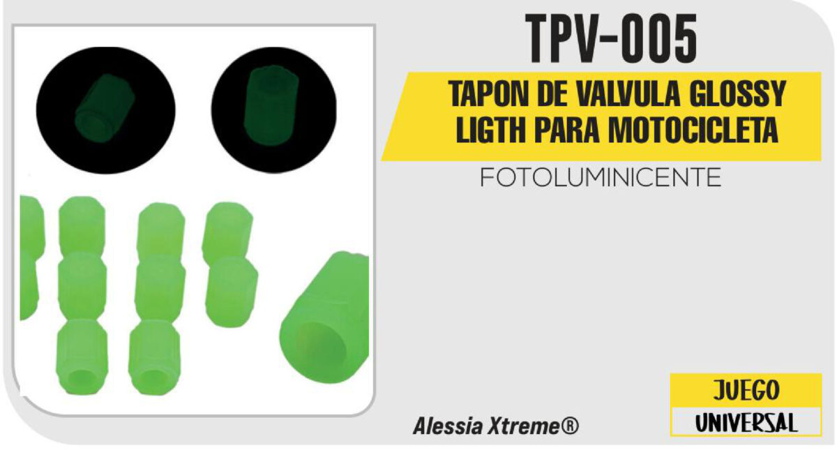 TAPON DE VALVULA GLOSSY LIGTH PARA MOTOCICLETA