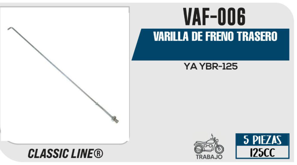VARILLA DE FRENO TRASERO