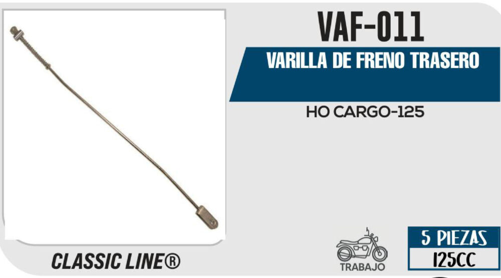VARILLA DE FRENO TRASERO