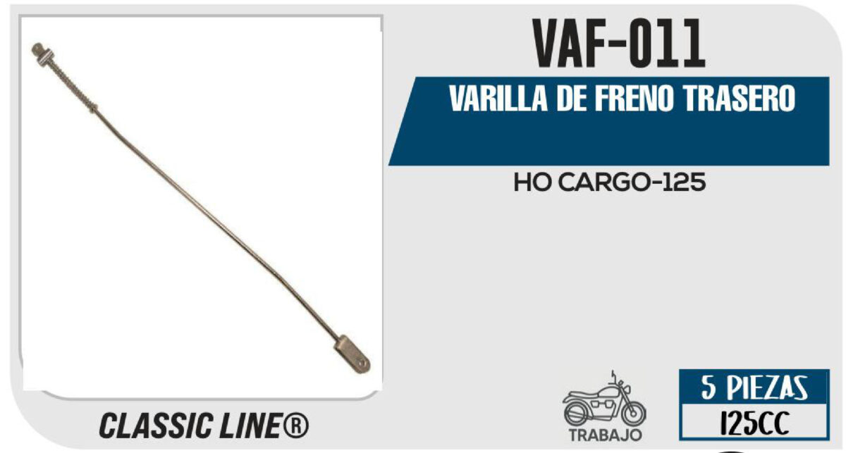 VARILLA DE FRENO TRASERO
