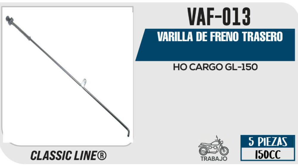 VARILLA DE FRENO TRASERO