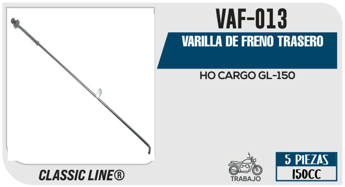 VARILLA DE FRENO TRASERO