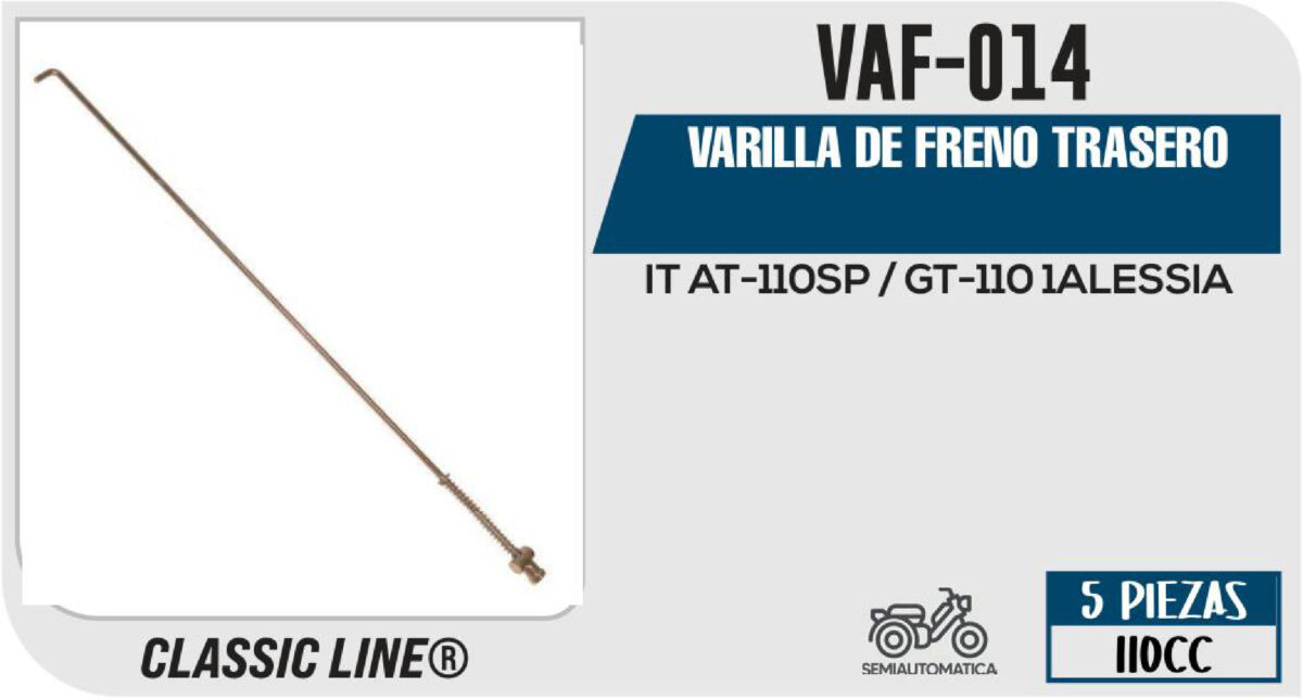 VARILLA DE FRENO TRASERO