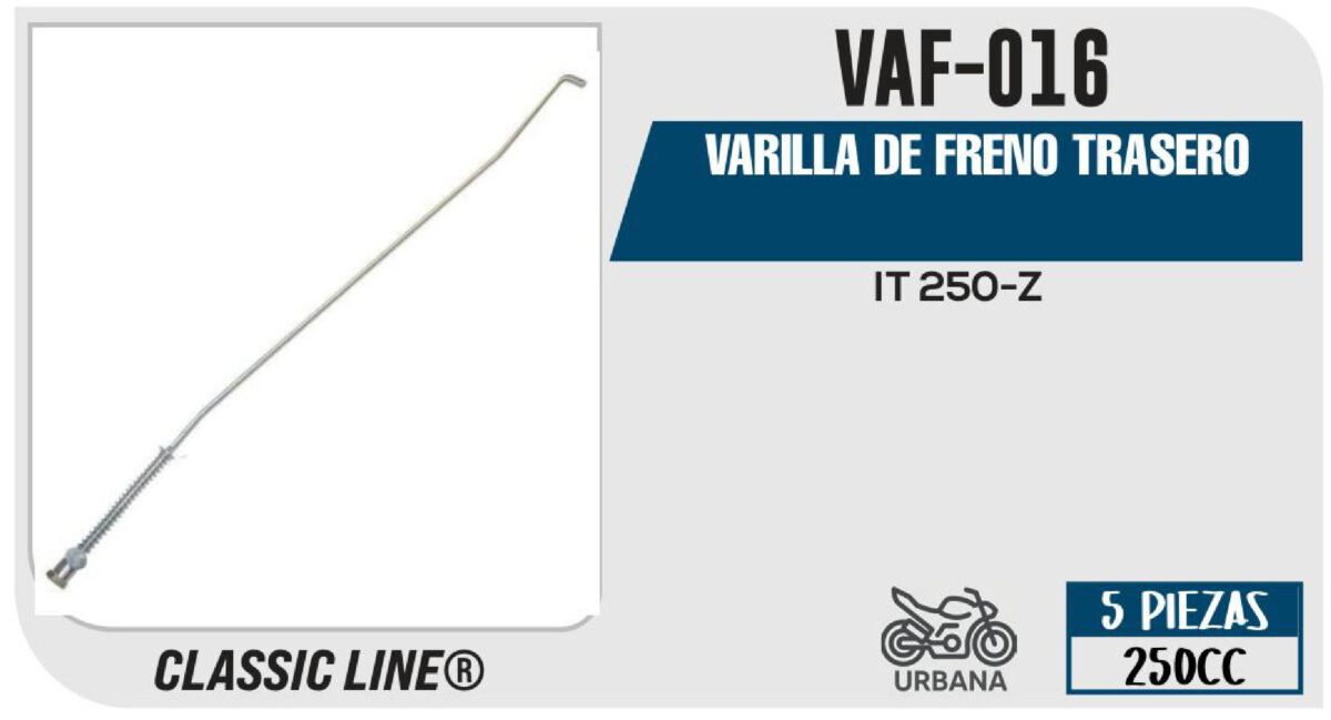 VARILLA DE FRENO TRASERO