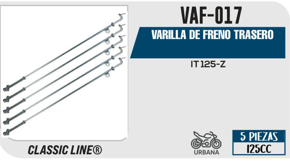 VARILLA DE FRENO TRASERO