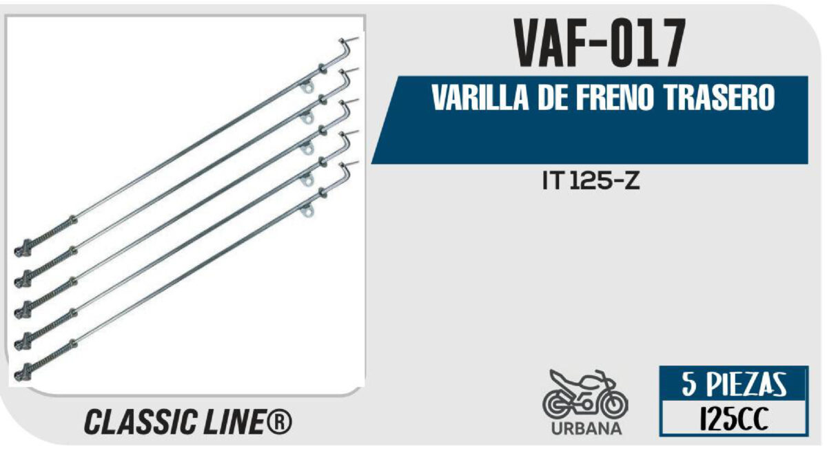 VARILLA DE FRENO TRASERO