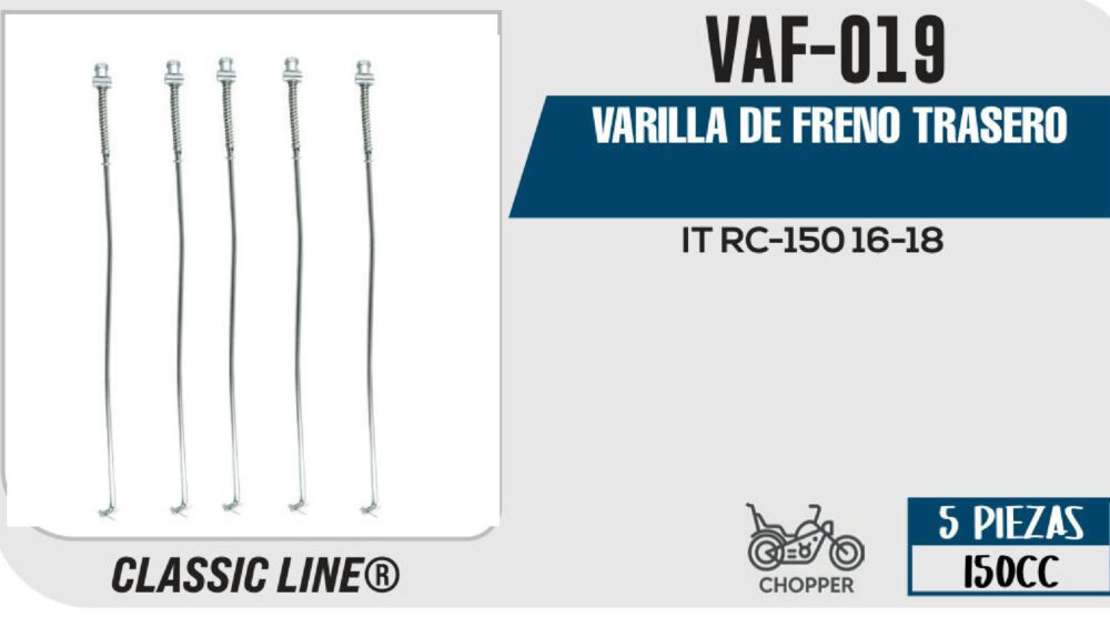 VARILLA DE FRENO TRASERO