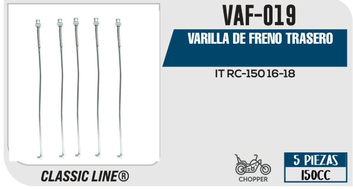VARILLA DE FRENO TRASERO