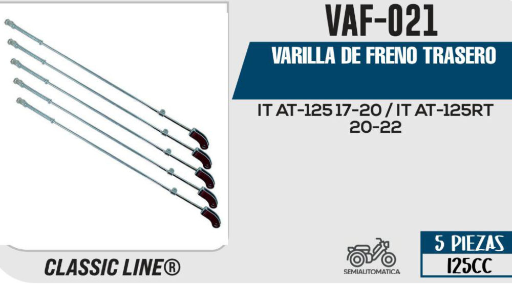 VARILLA DE FRENO TRASERO