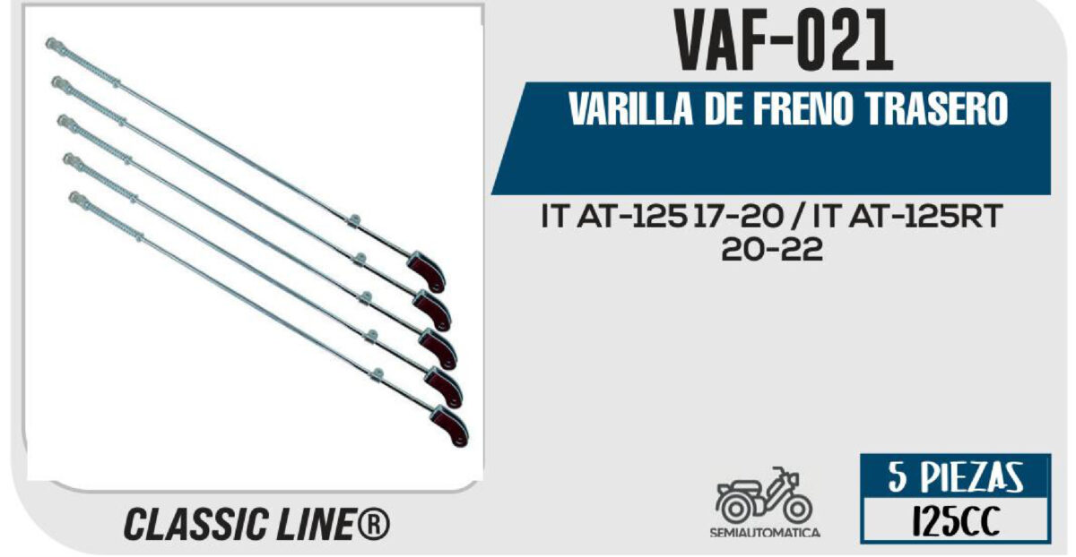 VARILLA DE FRENO TRASERO