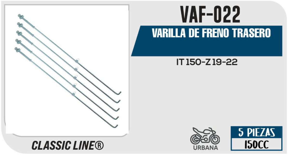 VARILLA DE FRENO TRASERO