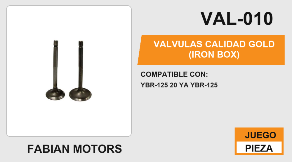 VALVULAS CALIDAD (ADMISION Y ESCAPE)