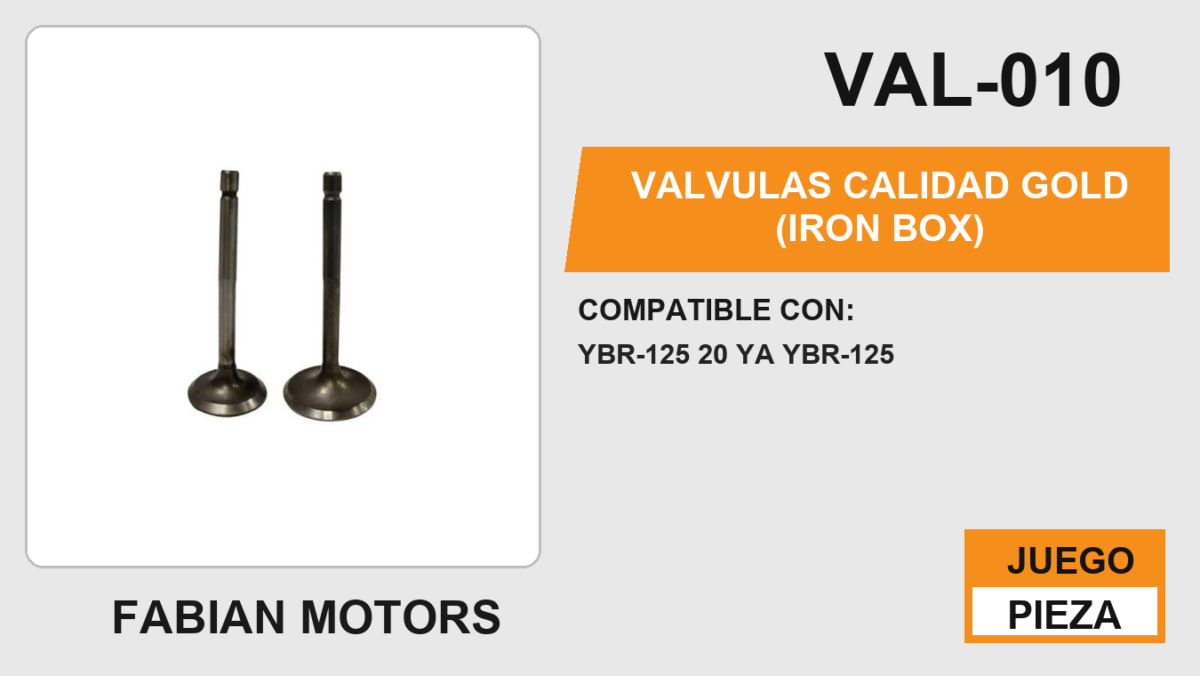 VALVULAS CALIDAD (ADMISION Y ESCAPE)