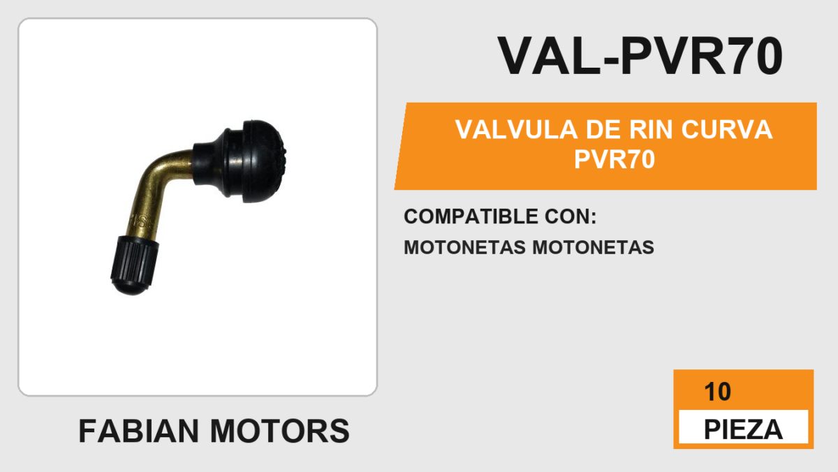 VALVULA DE RIN CURVA PVR70