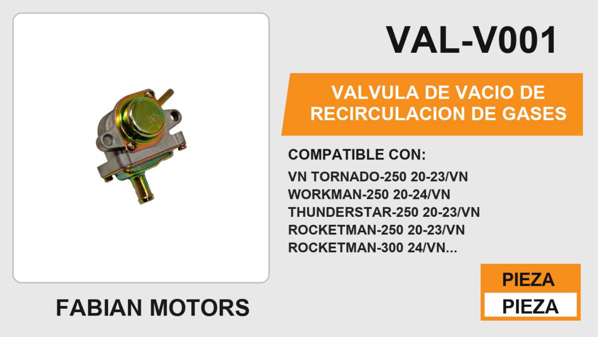 VALVULA DE VACIO DE RECIRCULACION DE GASES