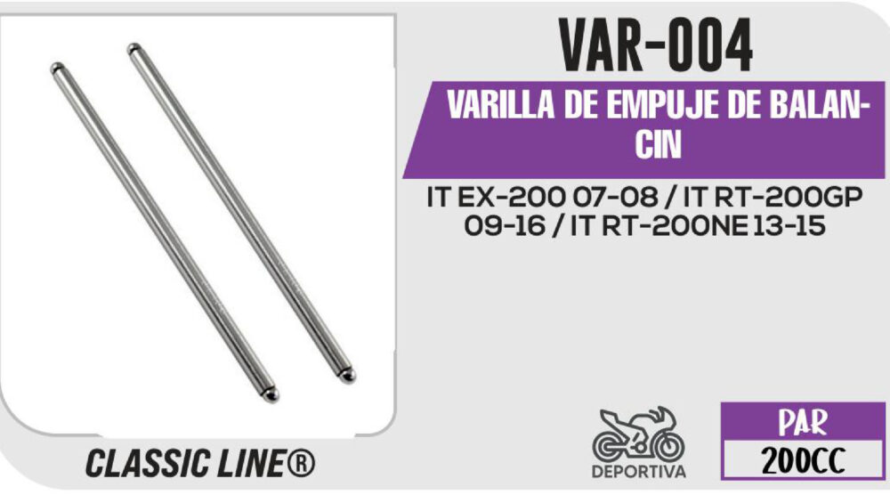 VARILLA DE EMPUJE DE BALANCIN