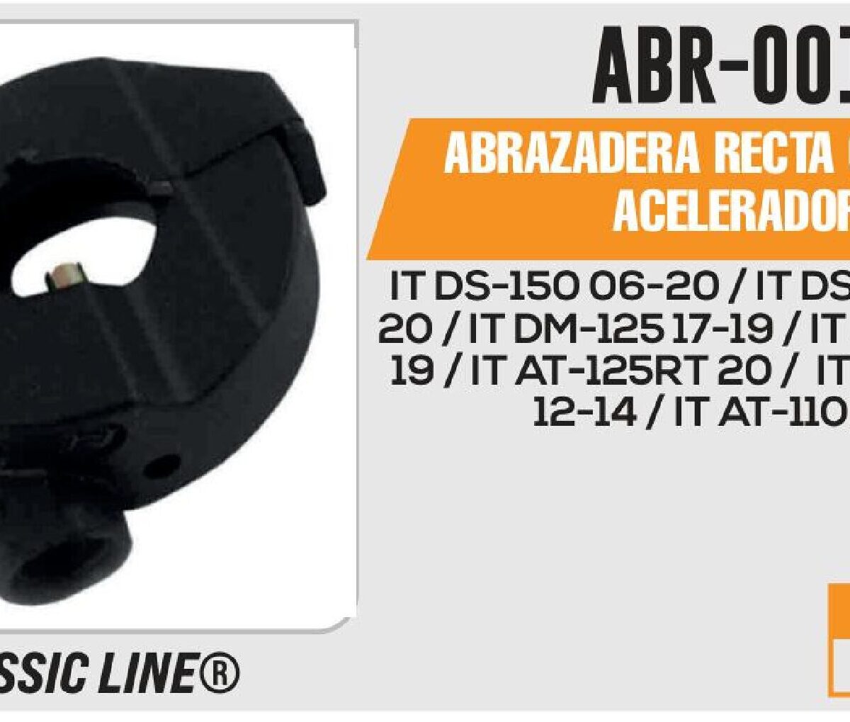 ABRAZADERA RECTA CABLE DE ACELERADOR / ABR-001