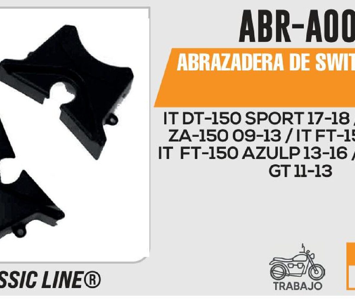 POWER - ABRAZADERA DE SWITCH NEGRO / ABR-A001