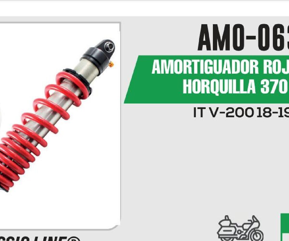 AMORTIGUADOR ROJO BUJE / HORQUILLA 370mm