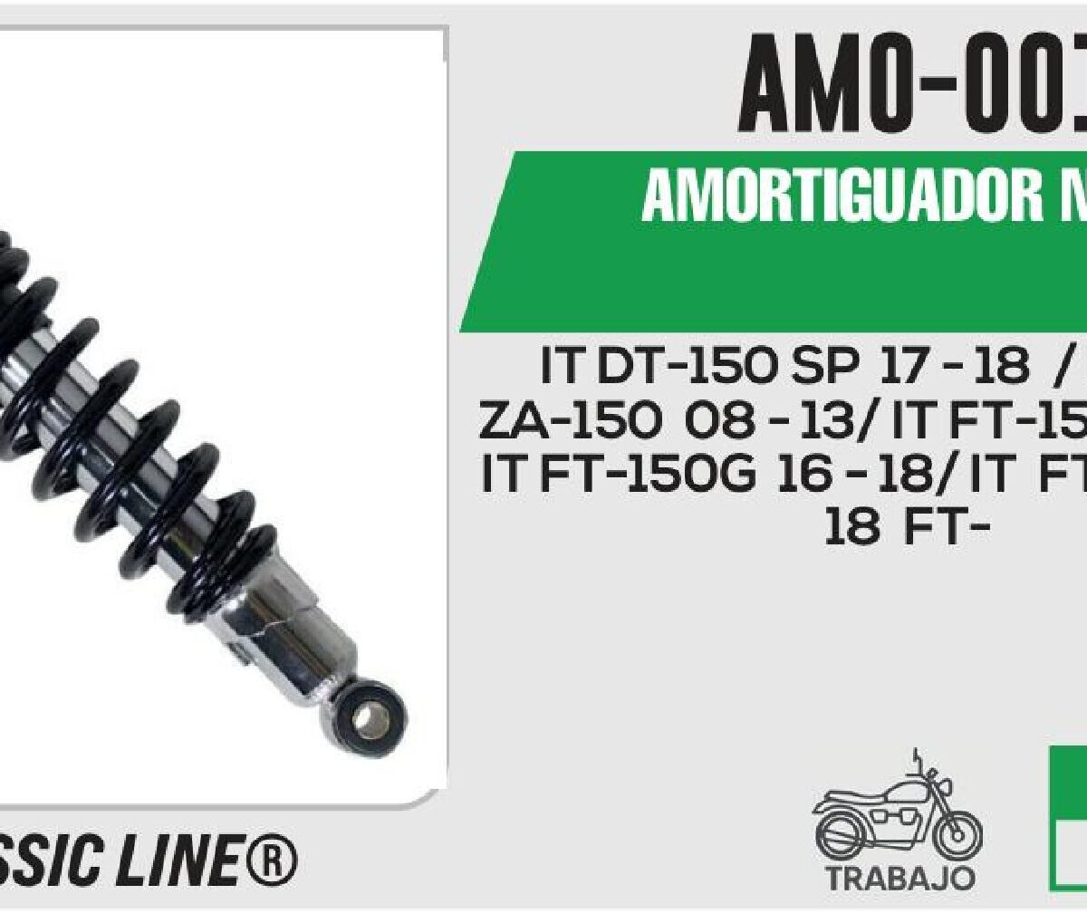 AMORTIGUADOR NEGRO / 32cm CON BUJE