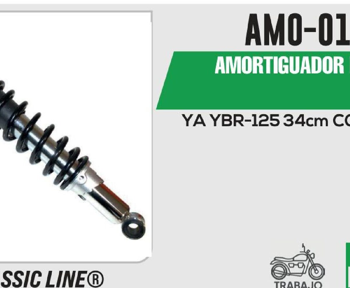 AMORTIGUADOR NEGRO 34cm CON BUJE