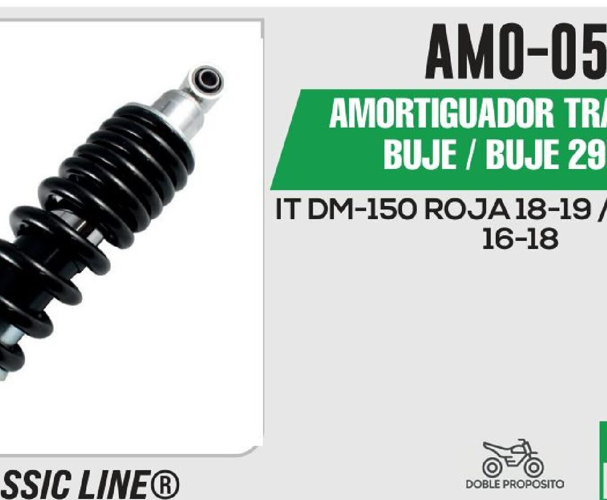 AMORTIGUADOR NEGRO BUJE 295mm