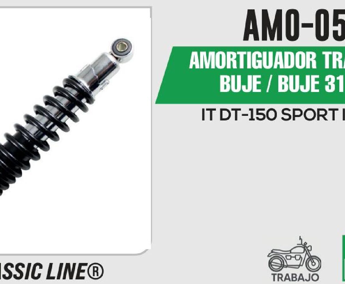AMORTIGUADOR NEGRO BUJE 310mm