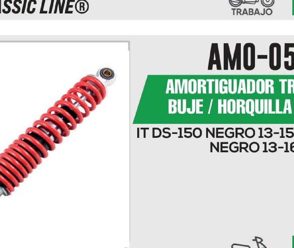 AMORTIGUADOR ROJO BUJE / HORQUILLA 335mm
