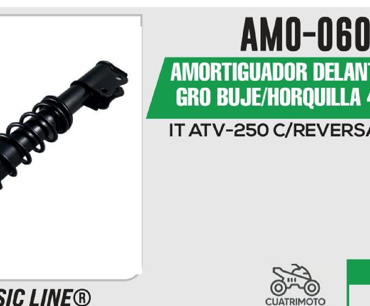 AMORTIGUADOR DELANTERO NEGRO BUJE/HORQUILLA 456mm