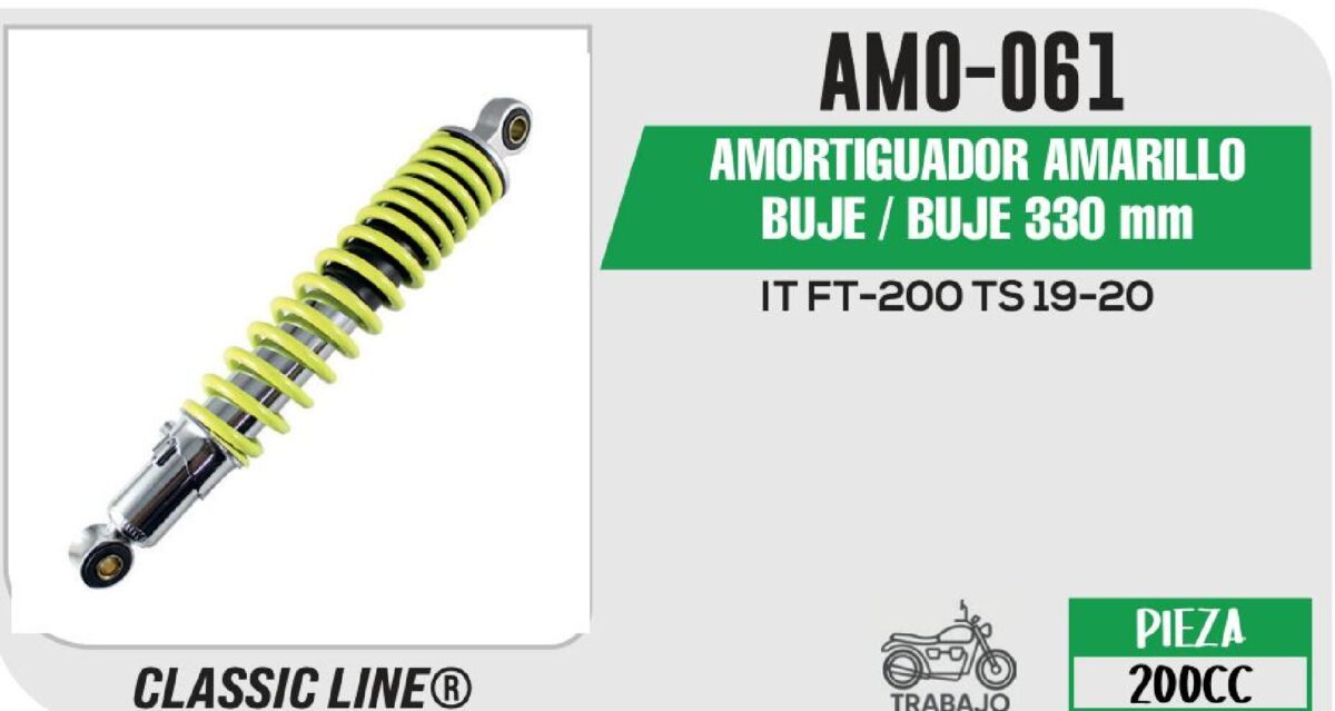 AMORTIGUADOR AMARILLO BUJE 330mm