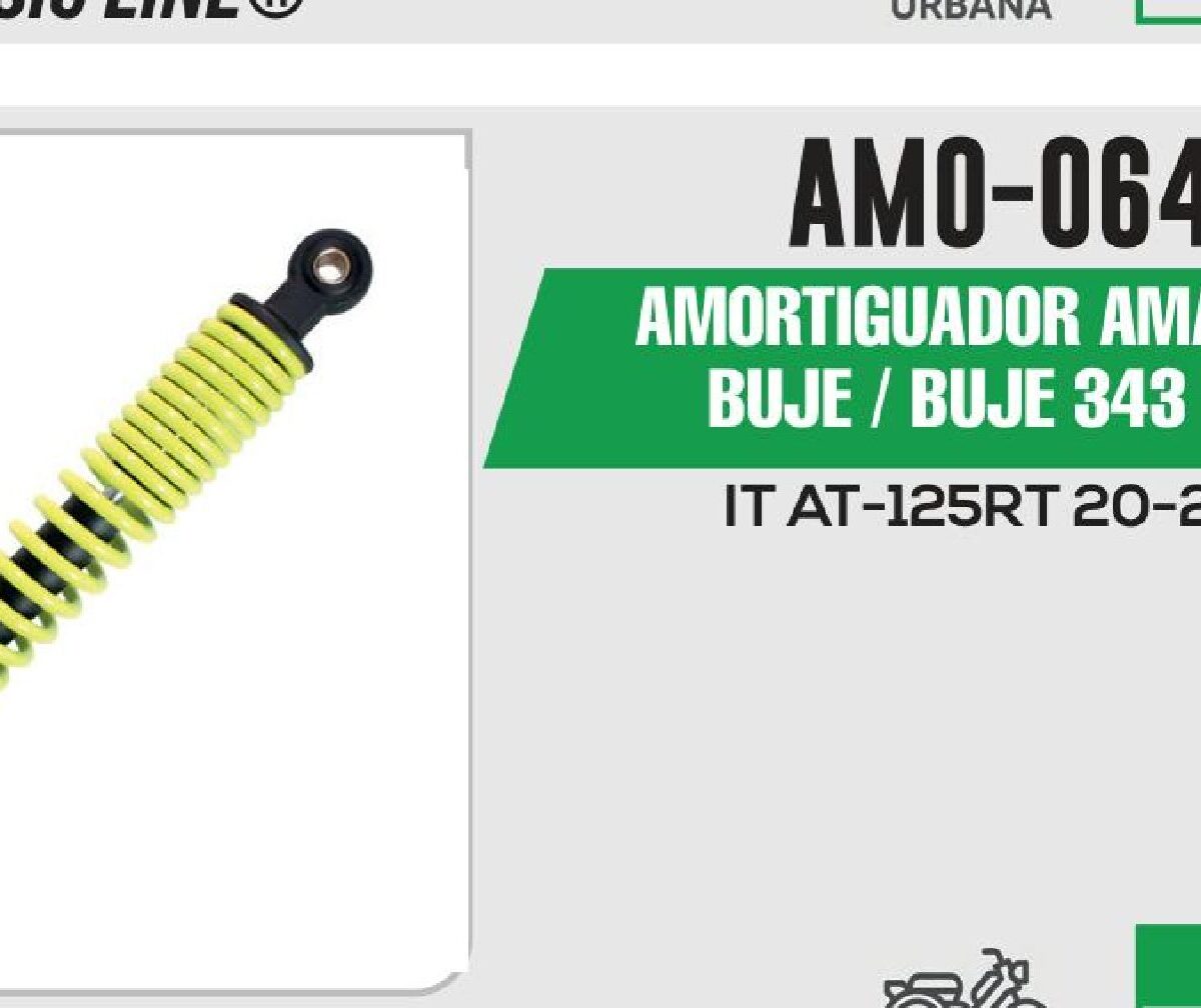 AMORTIGUADOR AMARILLO BUJE / BUJE 343mm