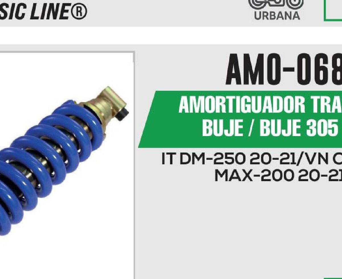 AMORTIGUADOR TRAS AZUL BUJE / BUJE 305mm