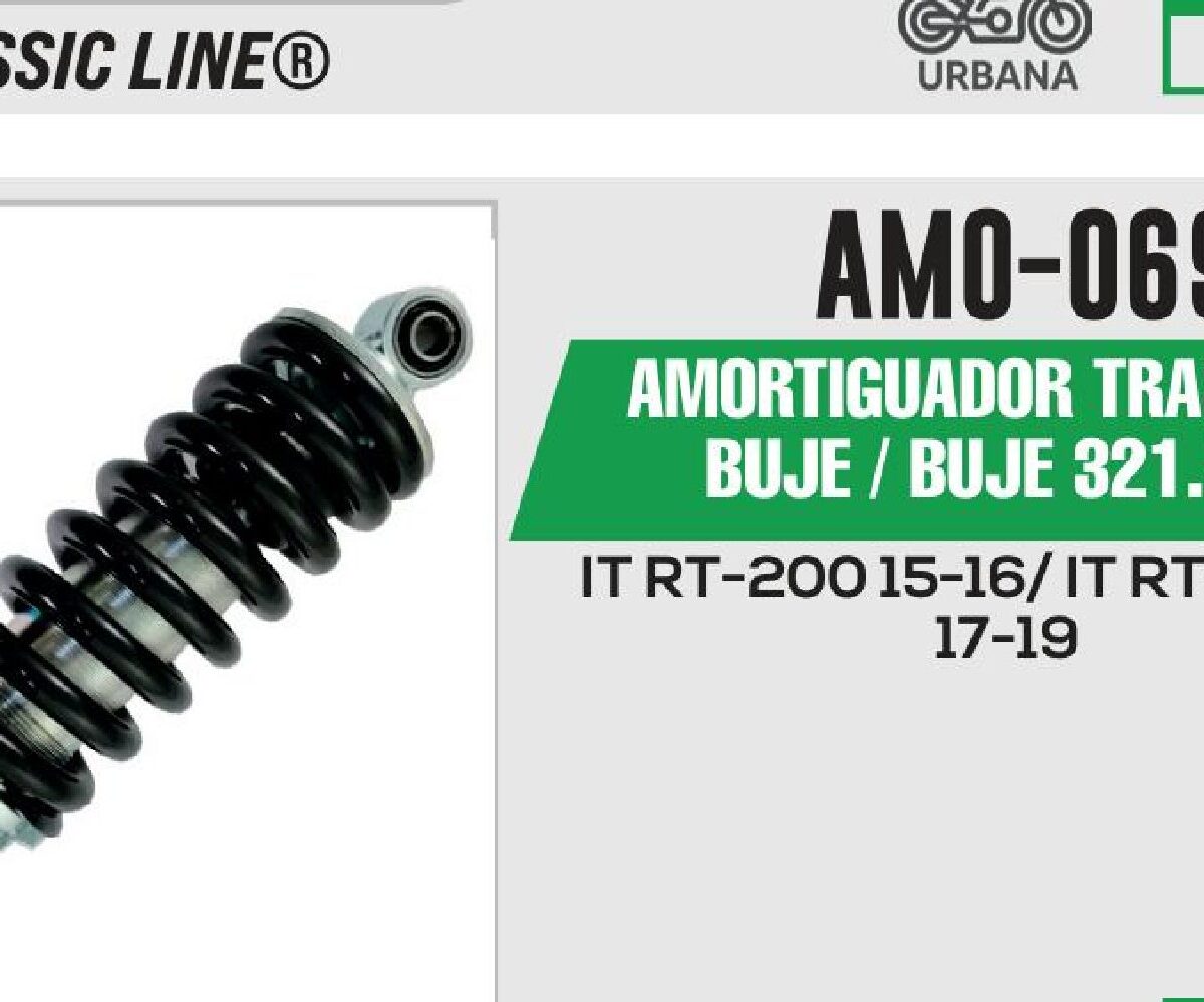 AMORTIGUADOR TRAS NEGRO BUJE / BUJE 321.5mm