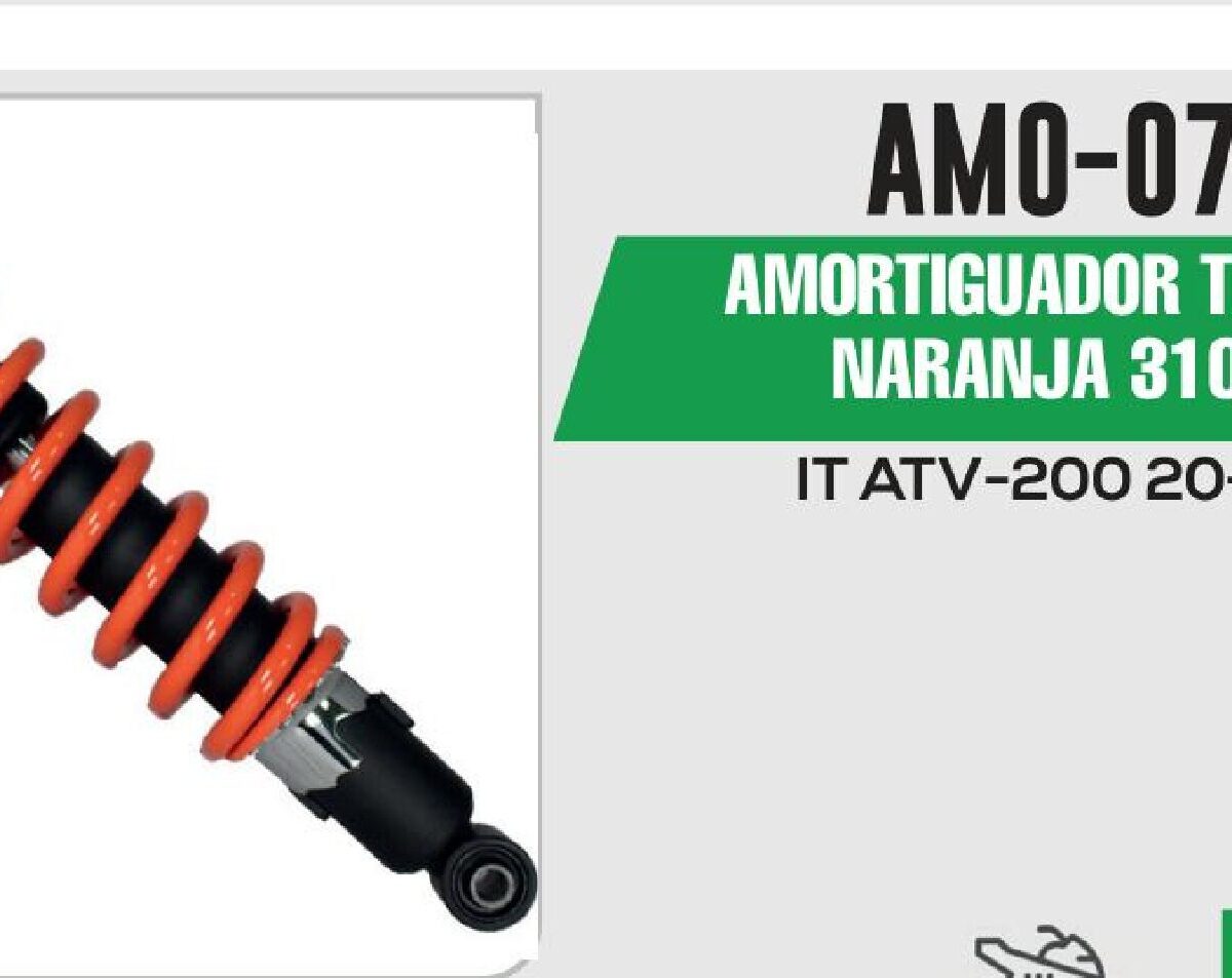 AMORTIGUADOR TRASERO NARANJA 310mm