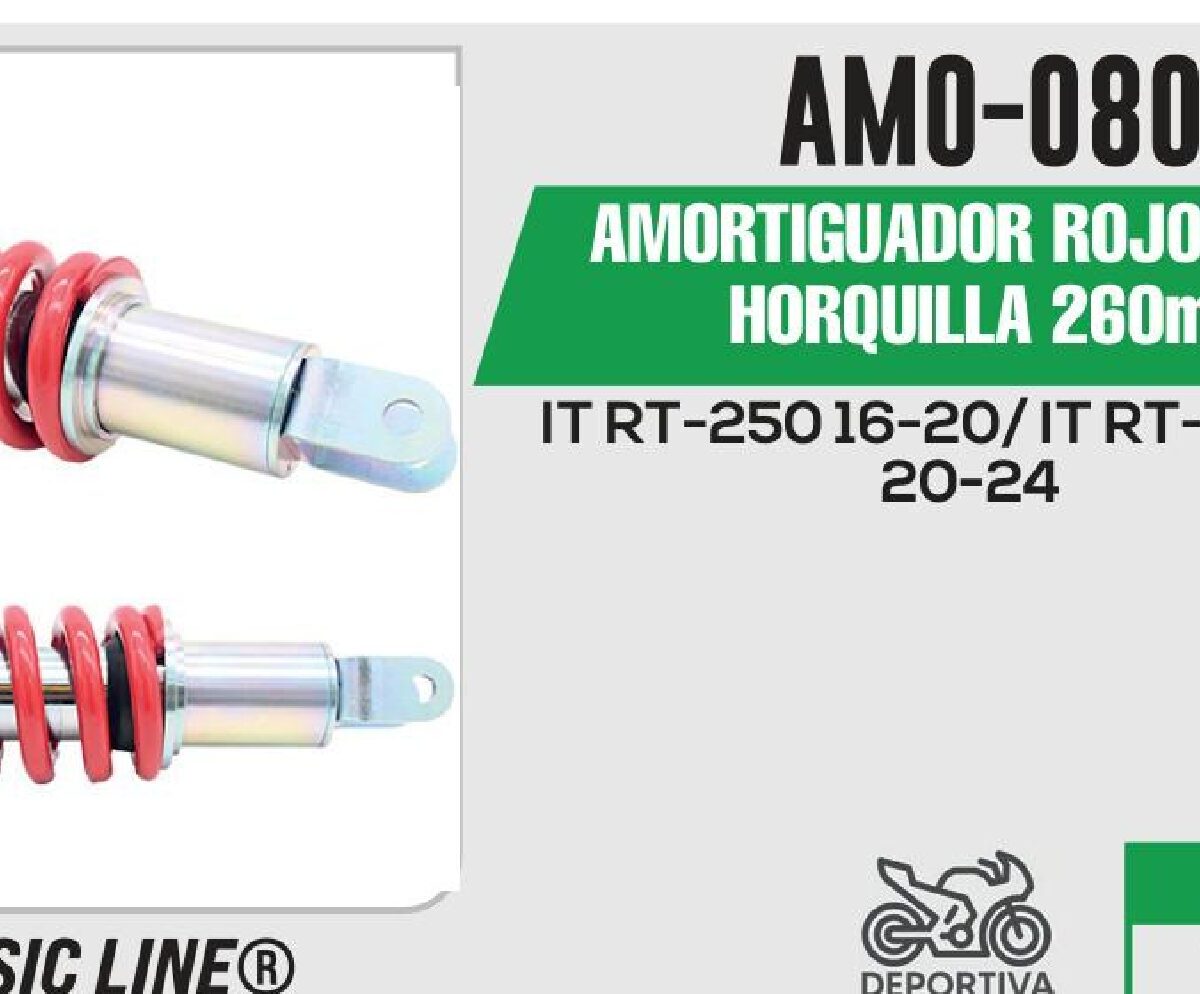 AMORTIGUADOR ROJO BUJE / HORQUILLA 260mm