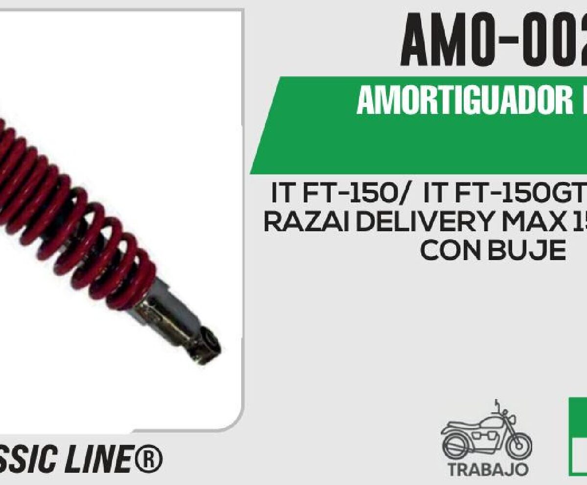AMORTIGUADOR ROJO / 32cm CON BUJE