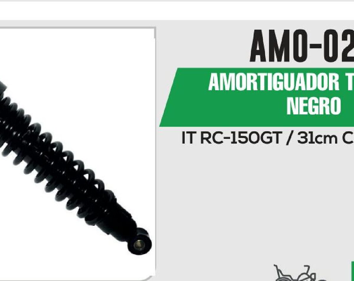 AMORTIGUADOR NEGRO / 31cm CON BUJE