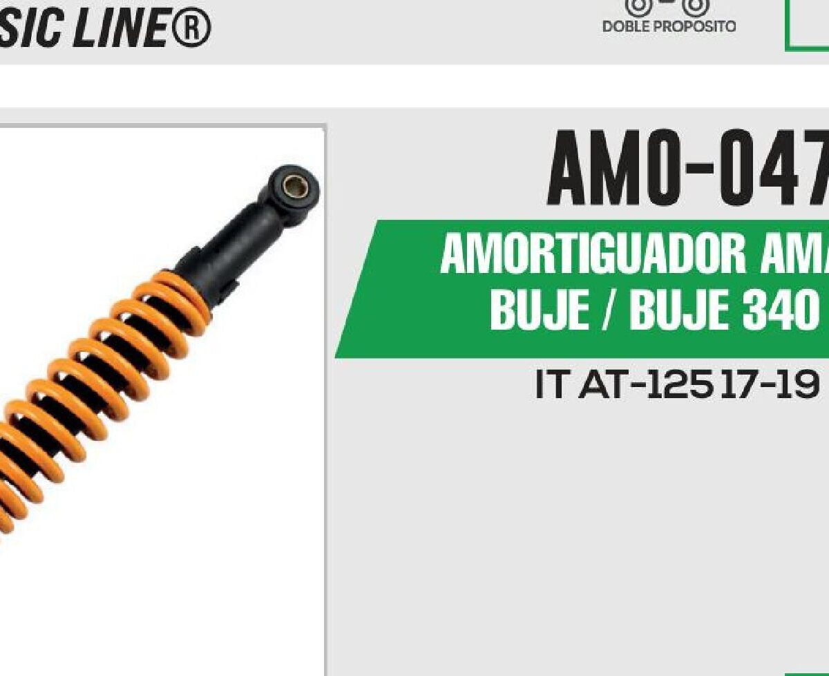 AMORTIGUADOR AMARILLO BUJE / BUJE 340mm