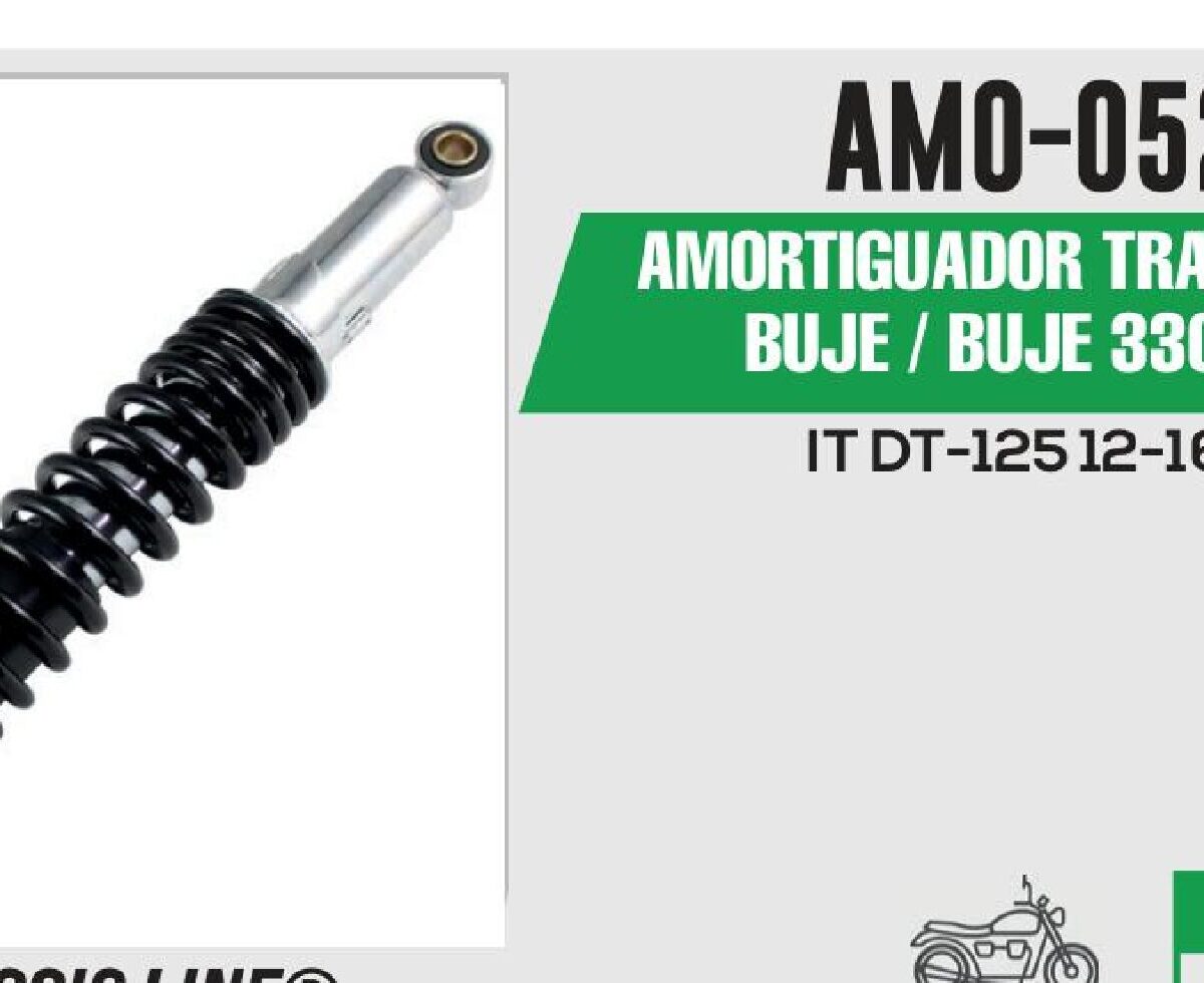 AMORTIGUADOR NEGRO BUJE 330mm