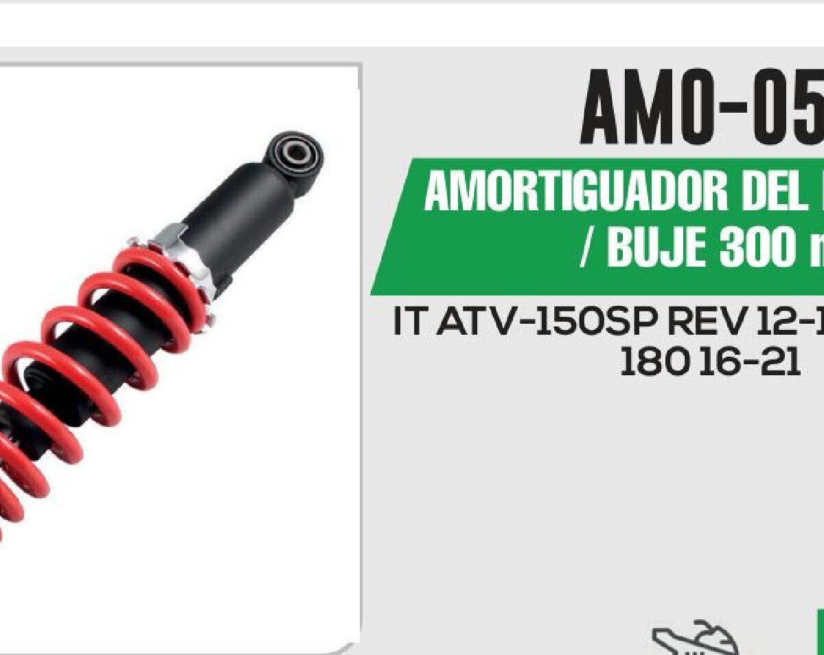 AMORTIGUADOR ROJO BUJE 300mm