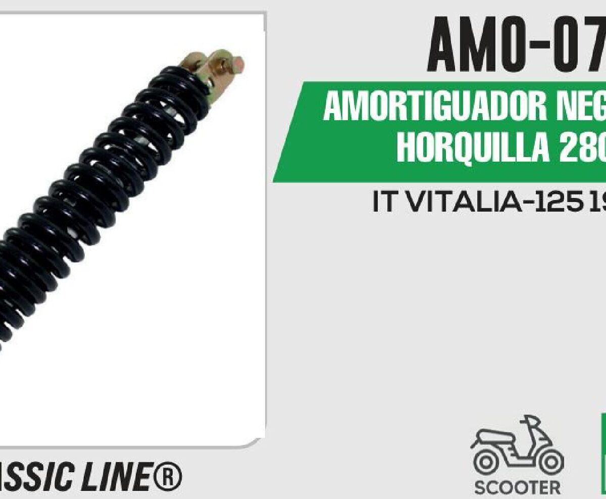 AMORTIGUADOR NEGRO BUJE / HORQUILLA 280mm