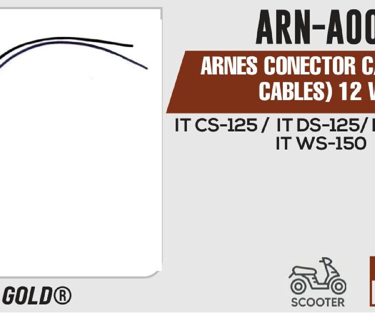 ARNES CONECTOR C/CABLE (2 CABLES) 12Vcc