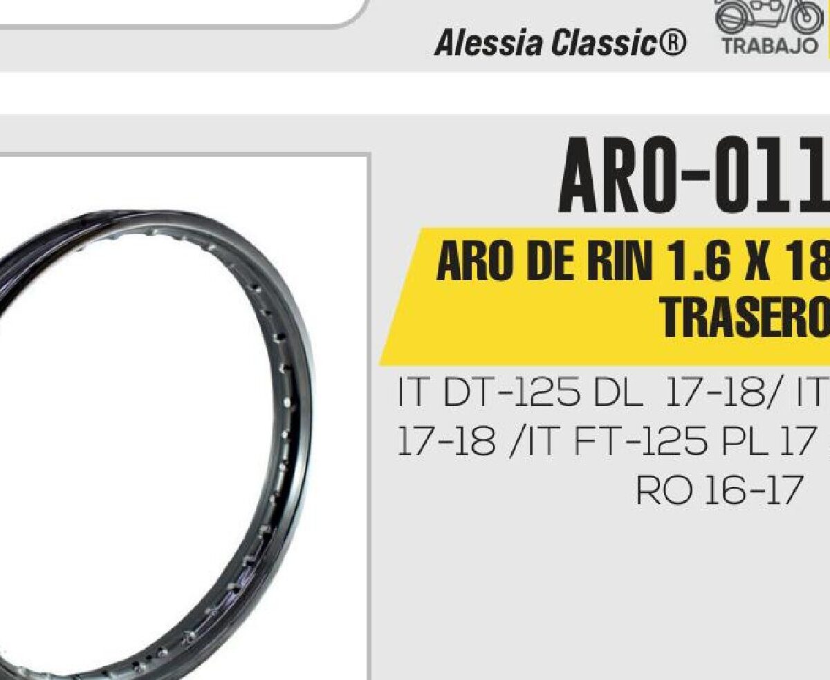 ARO DE RIN TRASERO 1.6 X 18 CROMADO