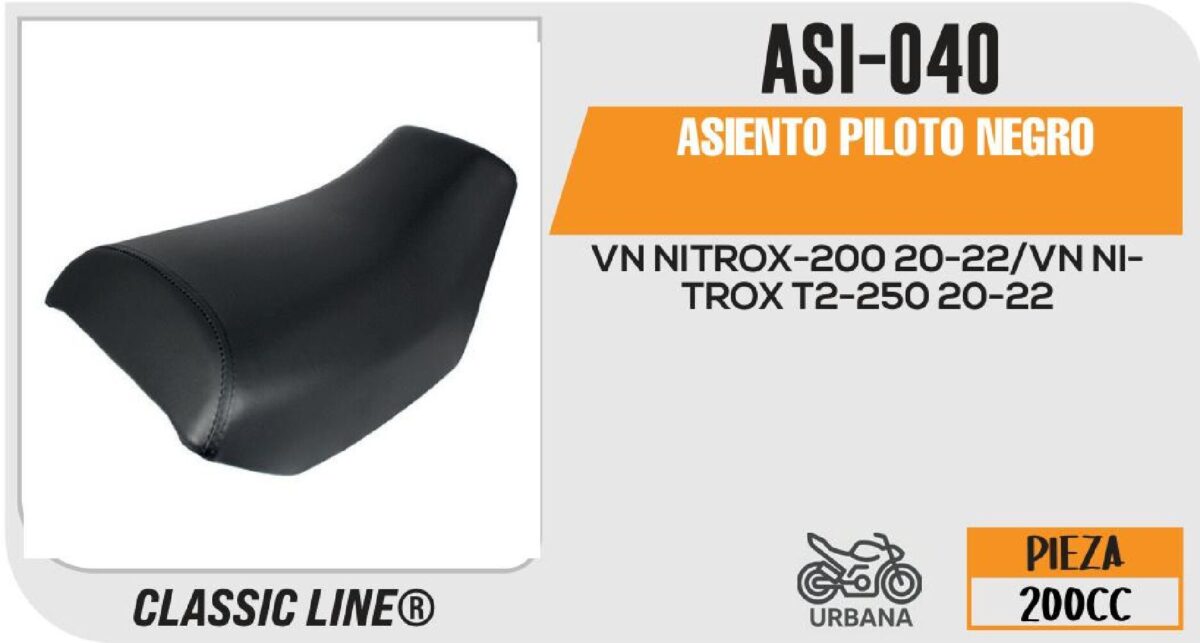 ASIENTO PILOTO NEGRO