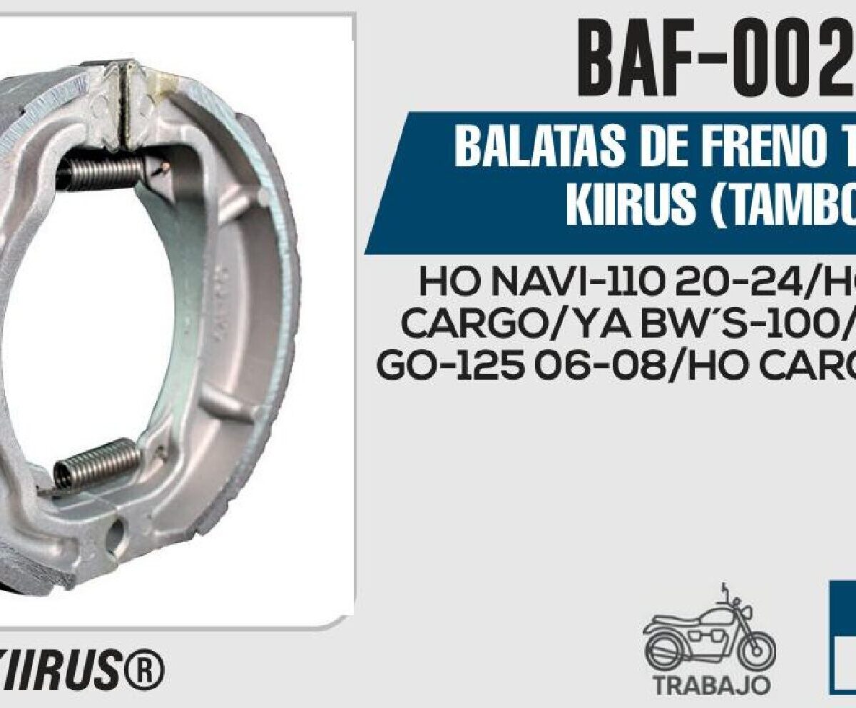 BALATAS DE FRENO TRASERO TAMBOR