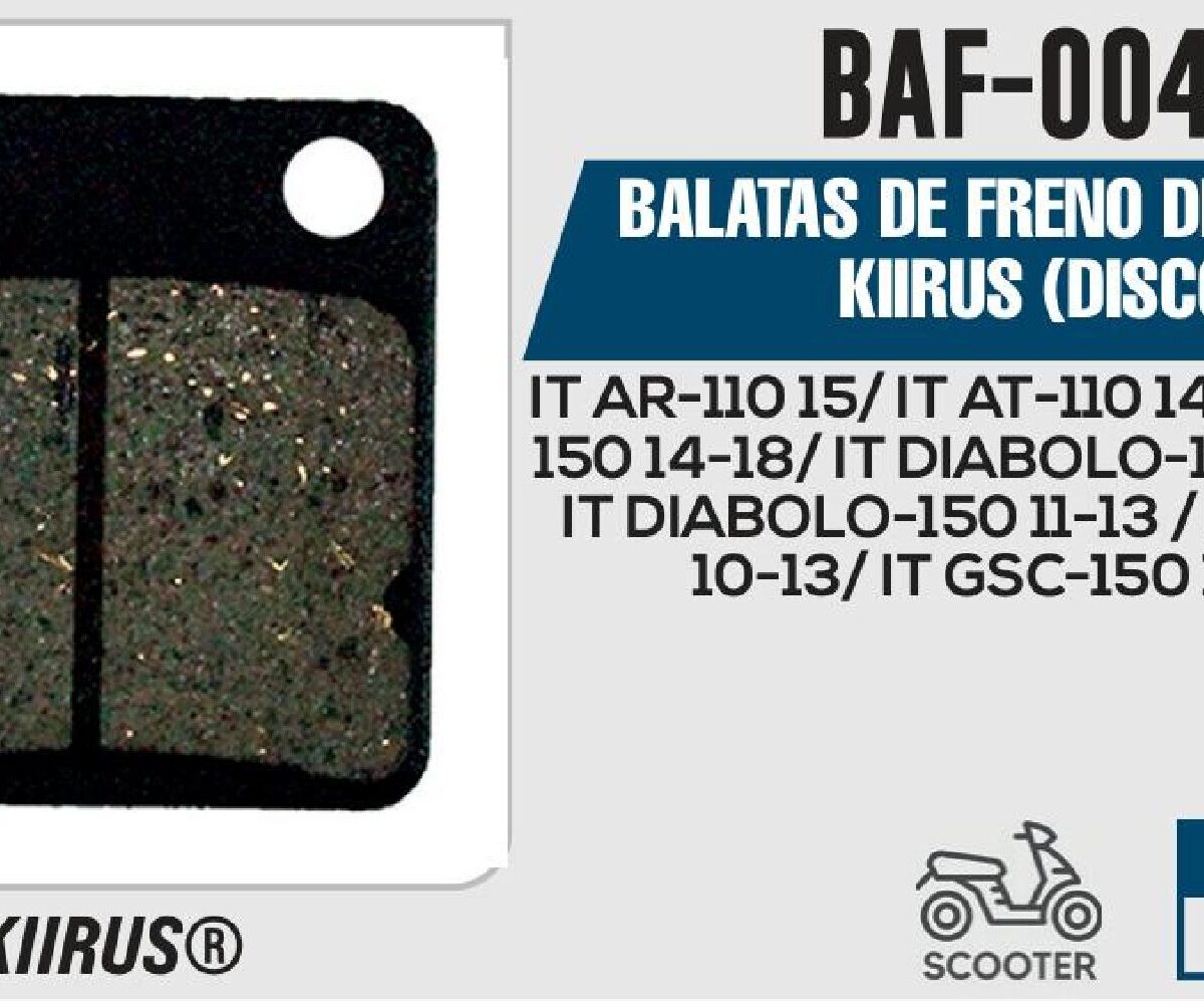 BALATAS DE FRENO DELANTERO (DISCO)